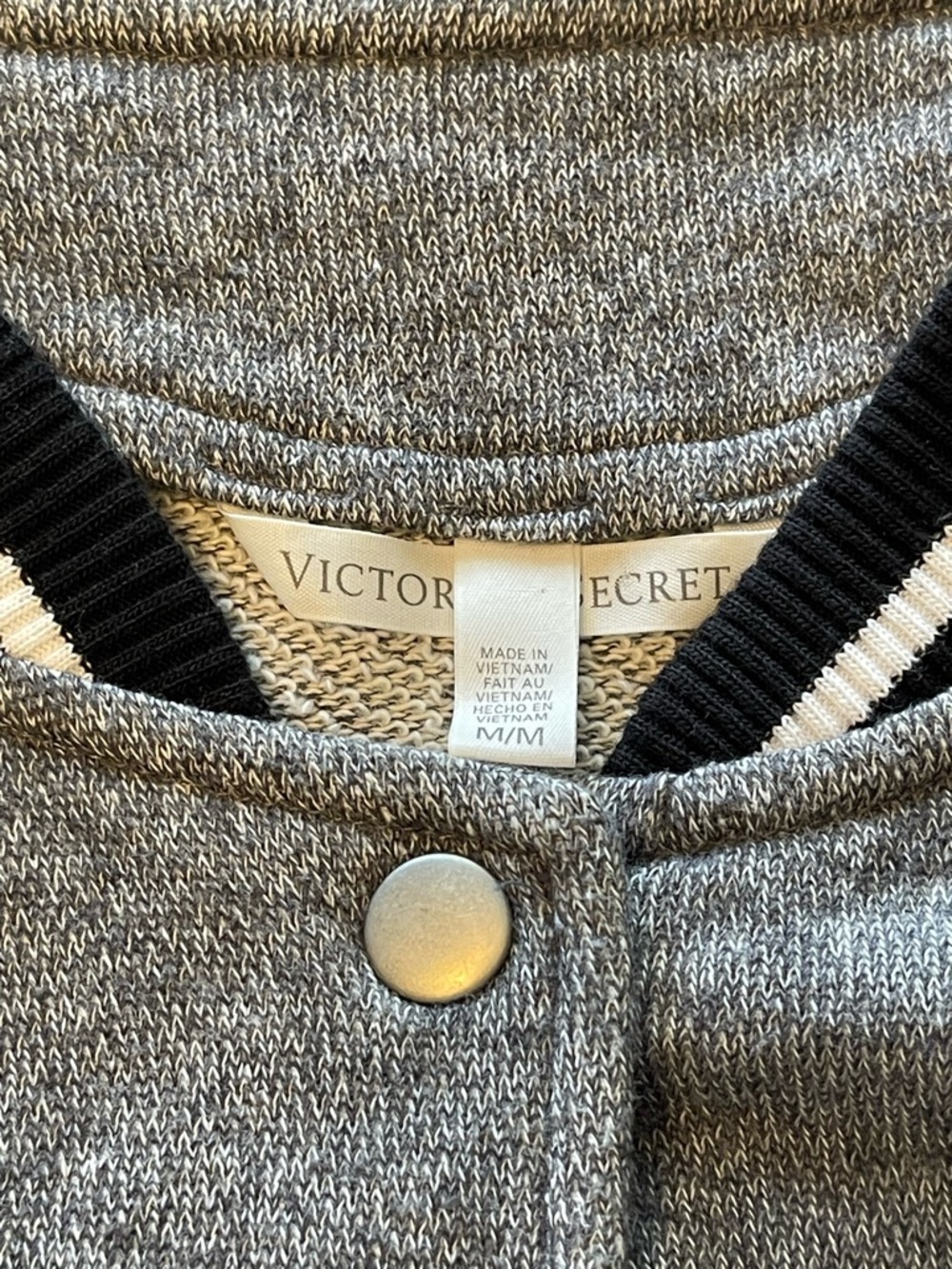 Victoria's Secret Grey & Black Retro Varsity Jacket - Picture 13 of 13